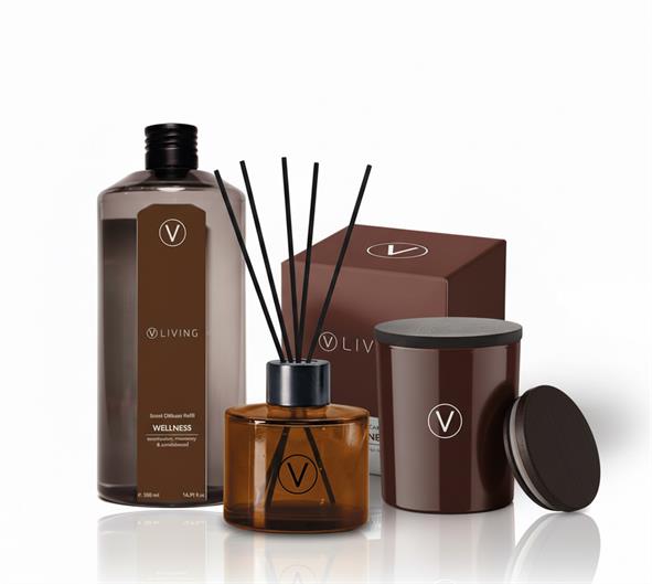 Coffret parfumé pour la maison | Bougie parfumée et diffuseur 1 Gigi präsentiert: Home Fragrance Set von Vegas mit Duftkerze und Raumdiffuser