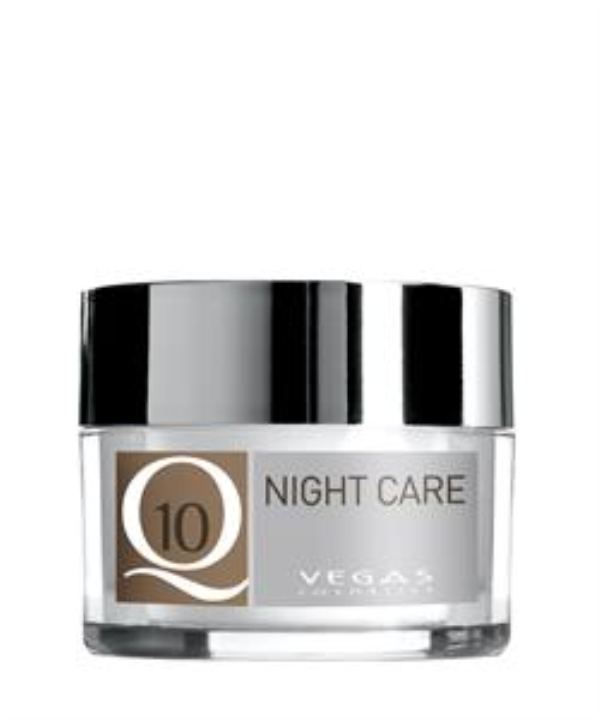 Q10 Nachtcreme 50ml | 97% Natur & Ceramide Regeneration 1 50ml Tiegel Q10 Nachtcreme von Vegas Cosmetics mit Inhaltsstoffen aus natürlichem Anbau