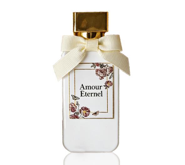 Flakon des Amour Éternel Eau de Parfum, limitierte Muttertags-Edition von Vegas Cosmetics, präsentiert von Gigis Travel World.
