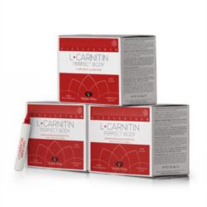 Drei Packungen L-Carnitin Perfect Body von Vegas Cosmetics als Spar-Bundle für 3 Monate