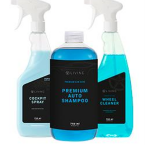 Car Care Pack von Vegas Cosmetics mit Auto-Shampoo, Felgenreiniger und Armaturenbrettpflege