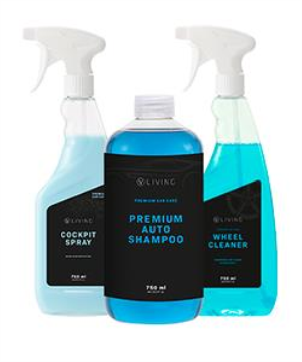 Car Care Pack | Das Profi-Set für komplette Fahrzeugpflege 1 Car Care Pack von Vegas Cosmetics mit Auto-Shampoo, Felgenreiniger und Armaturenbrettpflege